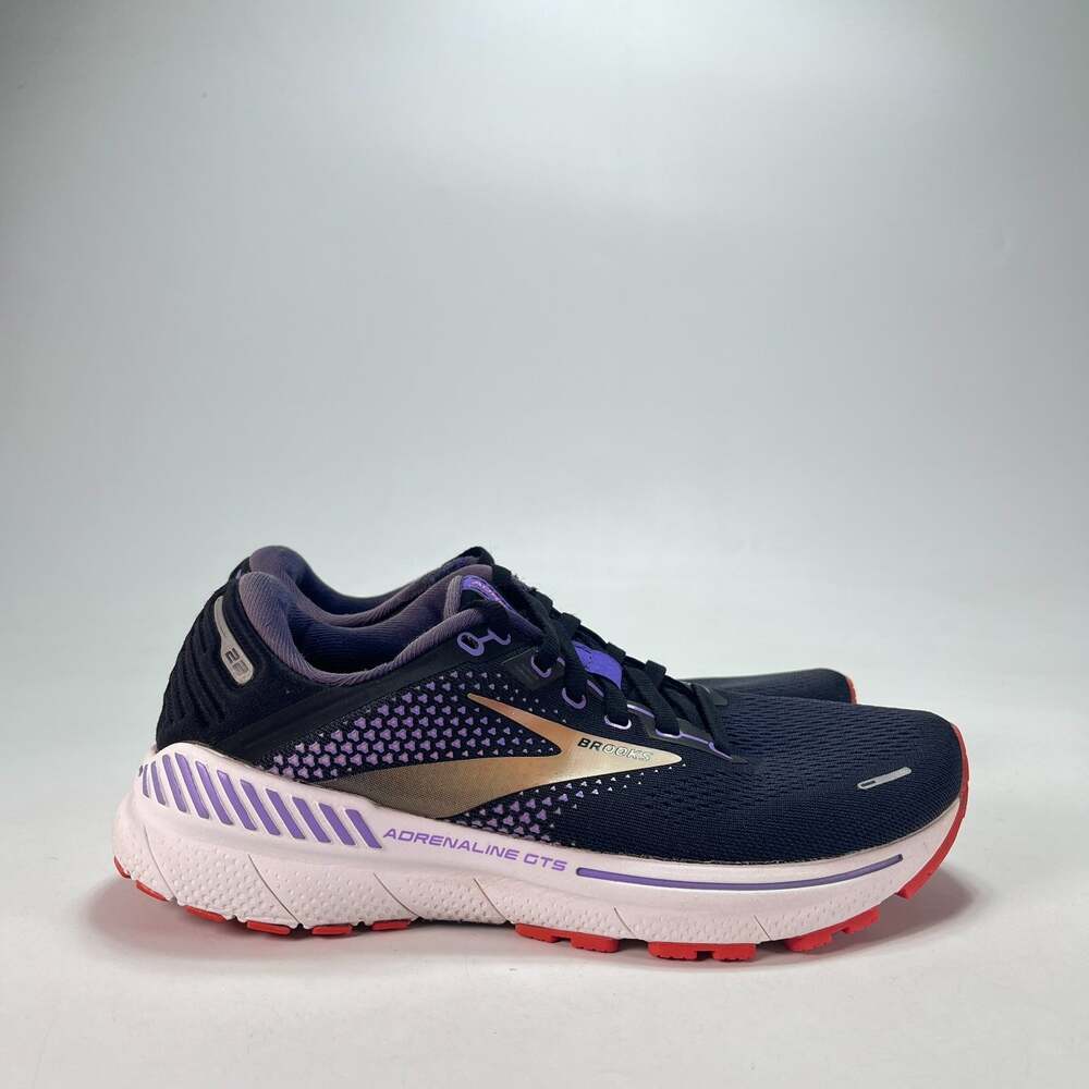 Brooks Adrenaline GTS 22 Running Shoes Medium B Black Purple Women's Size 8